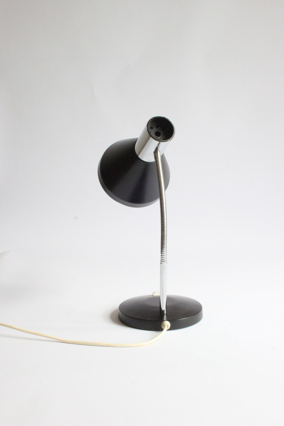 Image 1 of Chrome gooseneck desk lamp, 1960s.