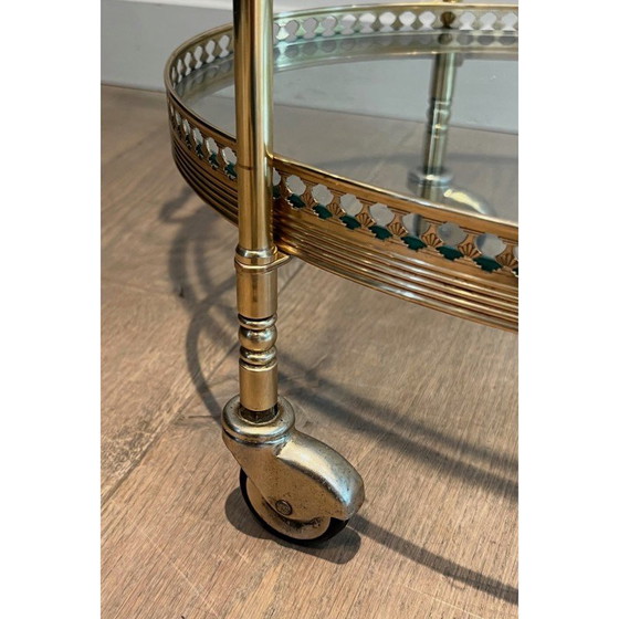 Image 1 of Vintage brass rolling table, France 1940