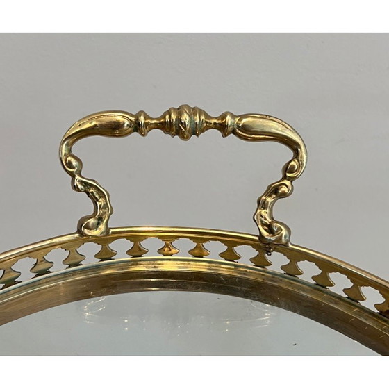 Image 1 of Vintage brass rolling table, France 1940