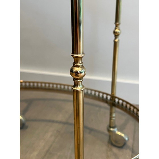 Image 1 of Vintage brass rolling table, France 1940