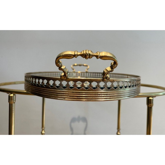 Image 1 of Vintage brass rolling table, France 1940