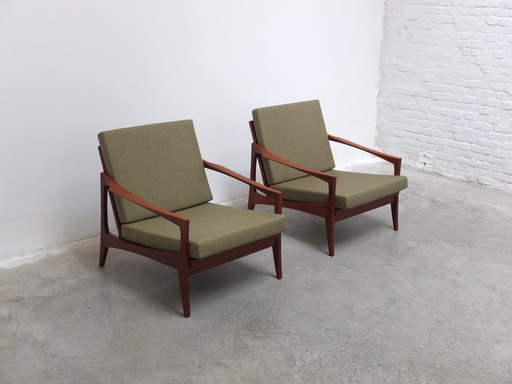 Rare Pair Of Easy Chairs By Knoll Antimott, 1950S