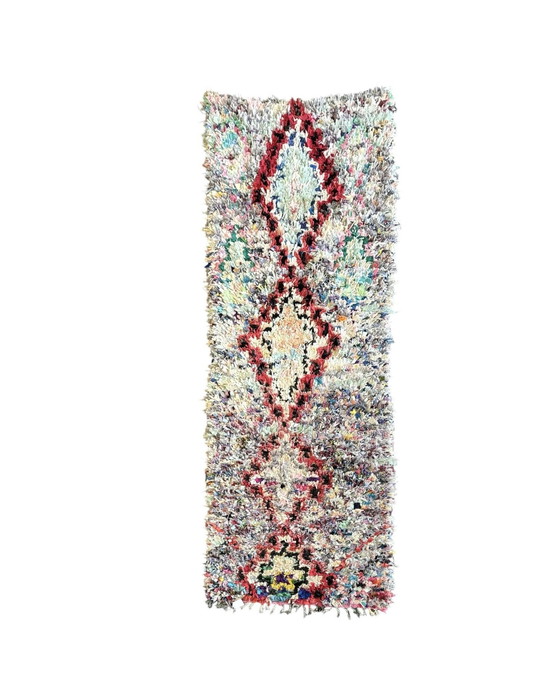 Image 1 of Moroccan Runner Boucherouite Rug 