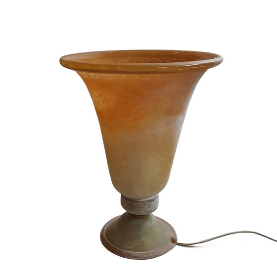 Image 1 of Large Italian Scavo Torchiere Table Lamp