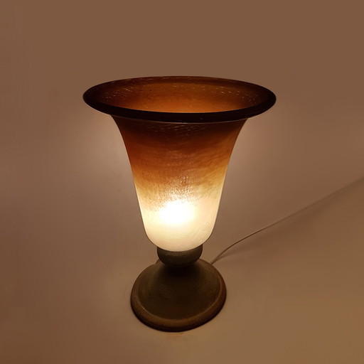 Grande lampe torchère italienne Murano Scavo