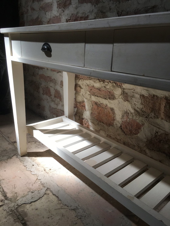 Image 1 of Vintage pine console