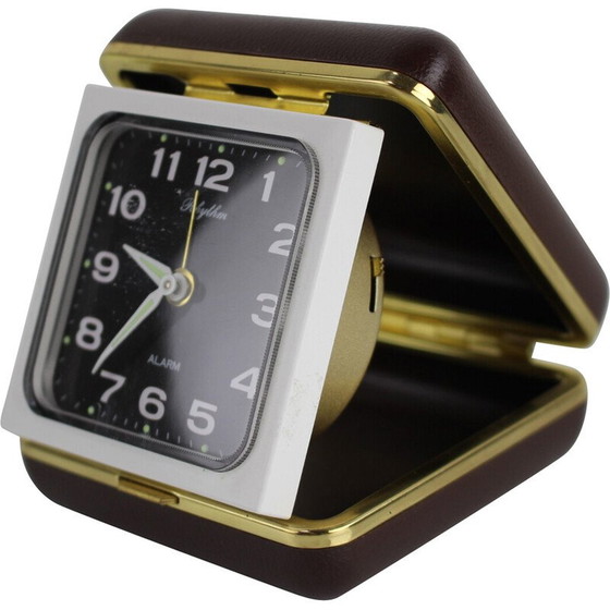 Image 1 of Vintage wind-up alarm clock for Rhythm, Czechoslovakia 1960