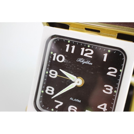 Image 1 of Vintage wind-up alarm clock for Rhythm, Czechoslovakia 1960