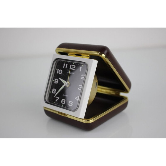 Image 1 of Vintage wind-up alarm clock for Rhythm, Czechoslovakia 1960