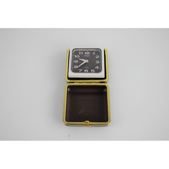 Image 1 of Vintage wind-up alarm clock for Rhythm, Czechoslovakia 1960