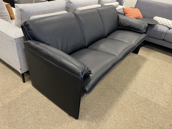 Image 1 of Leolux Bora Bora 3 seater sofa black leather