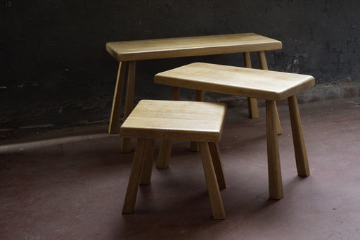 Brutalist nesting tables