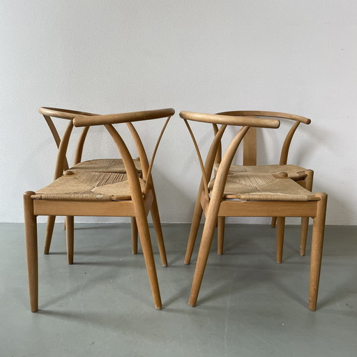 4x Danish paper cord chair
