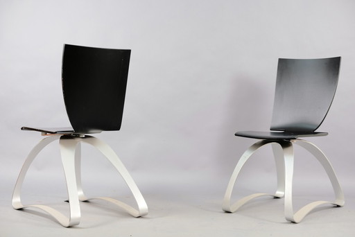 Asymmetrical chairs by Wilde + Spieth, set of 2