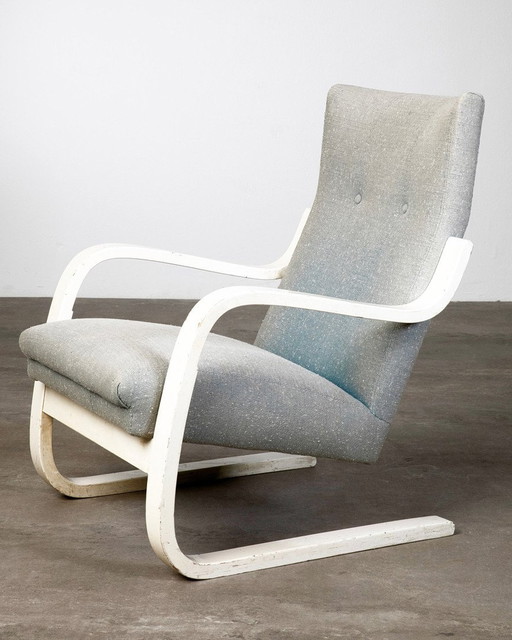 Alvar Aalto High Backed Chair by Oy Huonekalu