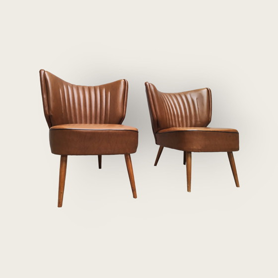 Image 1 of 2x Mid century cocktail chairs