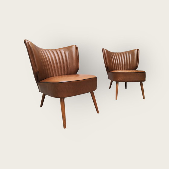 Image 1 of 2x Mid century cocktail chairs