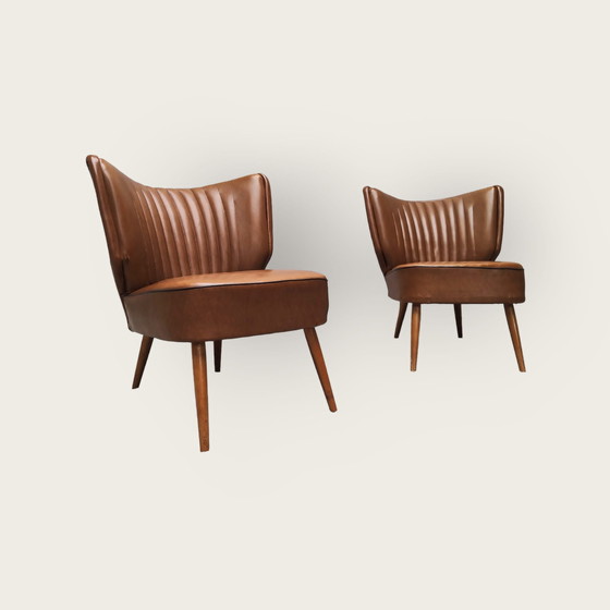 Image 1 of 2x Mid century cocktail chairs