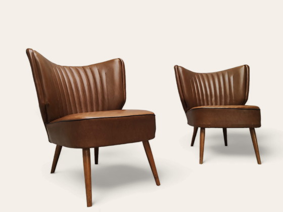 Image 1 of 2x Mid century cocktail chairs