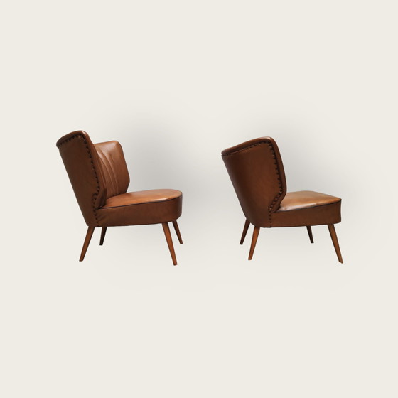 Image 1 of 2x Mid century cocktail chairs