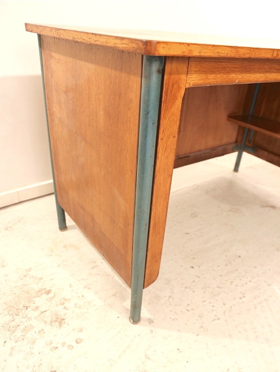 Image 1 of Jean Prouvé Writing Table or Desk  for Lycée Nancy