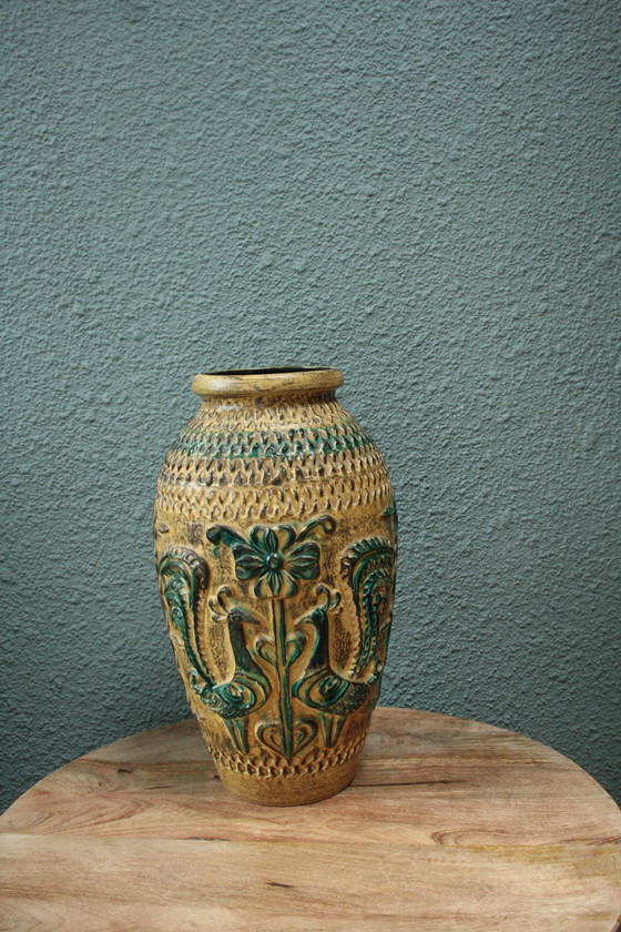 Image 1 of Germany vase with peacocks