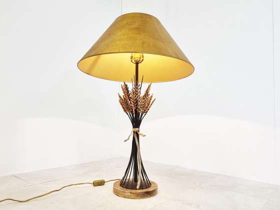 Image 1 of Vintage sheaf of wheat table lamp