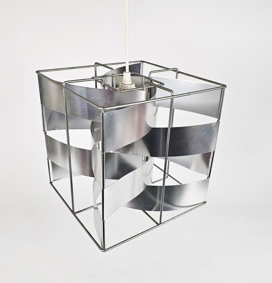 Image 1 of Max Sauze studio - design Max Sauze - Aluminium - lampe suspendue - lampe suspendue - années 1970