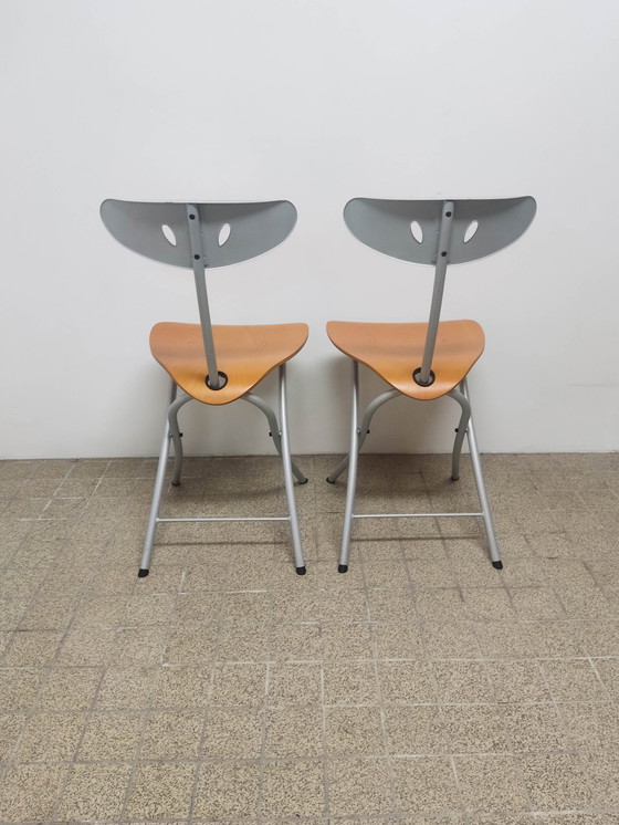 Image 1 of 2x Bonaldo Piu folding chairs by Chiaramonte & Marin