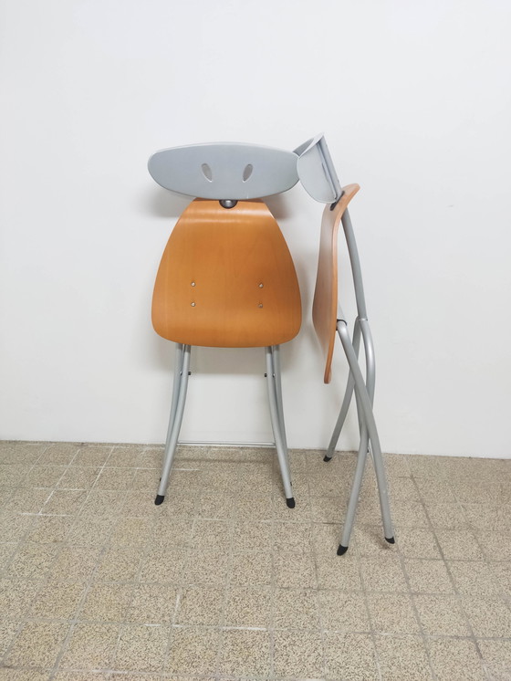 Image 1 of 2x Bonaldo Piu folding chairs by Chiaramonte & Marin