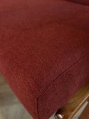 Rob Parry 1611 wooden armchair red fabric with footstool