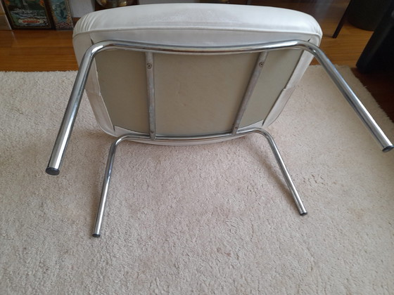 Image 1 of Italian vintage leather footstool