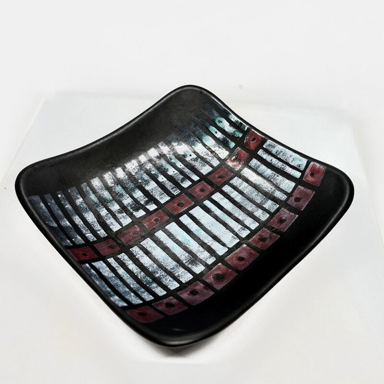 Image 1 of Piatto da frutta in ceramica vintage Op Art di Strehla Keramik, Germania, anni '70