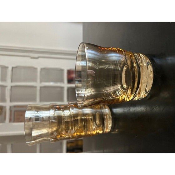 Image 1 of Set of 8 vintage glasses with iridescent reflections, 1970