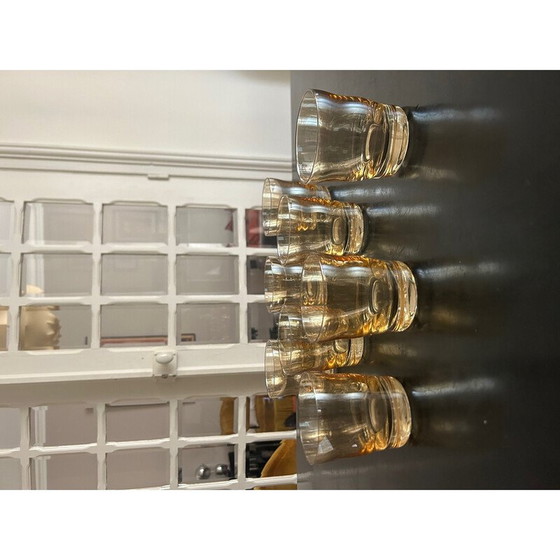 Image 1 of Set of 8 vintage glasses with iridescent reflections, 1970