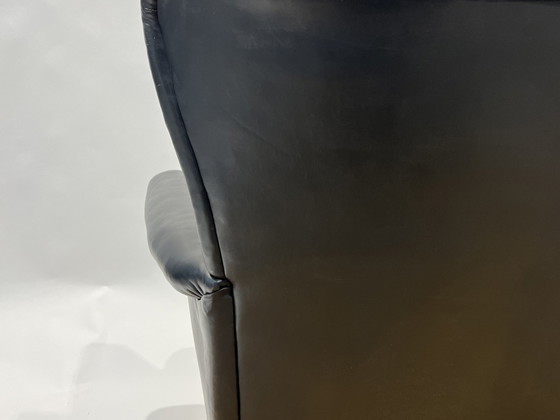 Image 1 of Divano da cocktail in pelle vintage danese nera