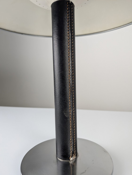 Image 1 of Leather Table Lamp By Metalarte, 1962