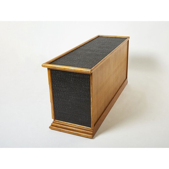 Image 1 of Vintage bamboo, rattan and brass chest of drawers, 1960