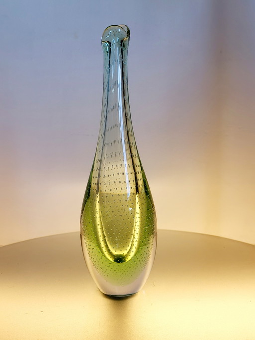 Scandinavian glass vase Per Lütken for Holmegaard, Denmark, 1950