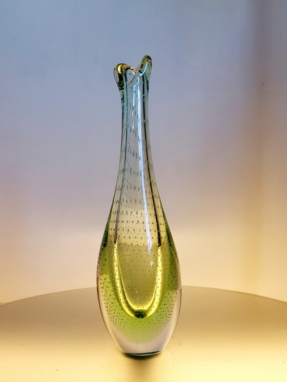 Image 1 of Scandinavian glass vase Per Lütken for Holmegaard, Denmark, 1950