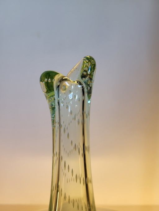 Scandinavian glass vase Per Lütken for Holmegaard, Denmark, 1950