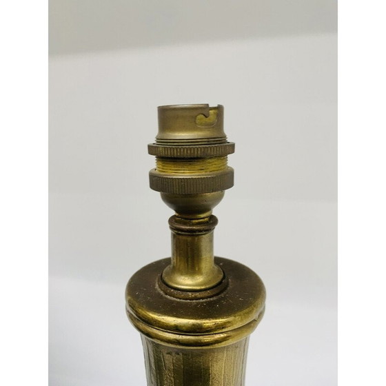 Image 1 of Vintage table lamp base in brass and faux bamboo, 1970