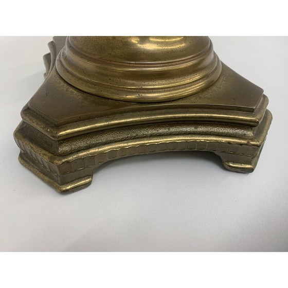 Image 1 of Vintage table lamp base in brass and faux bamboo, 1970