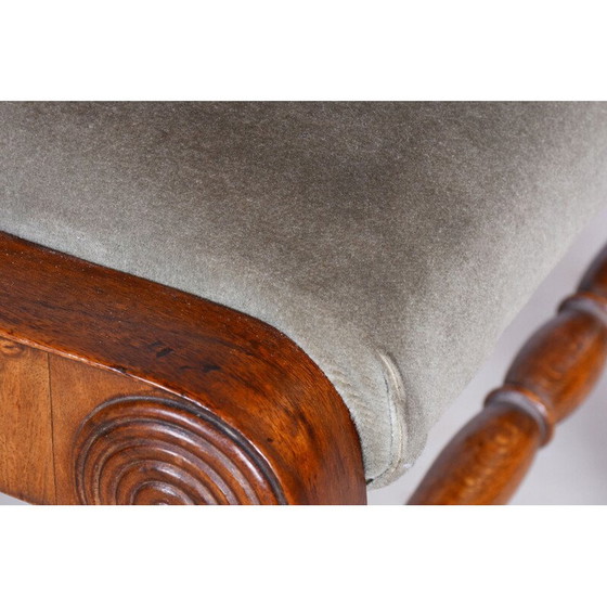 Image 1 of Set of 4 vintage Biedermeier chairs in oak and walnut, Austria 1820