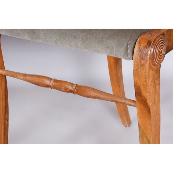 Image 1 of Set of 4 vintage Biedermeier chairs in oak and walnut, Austria 1820