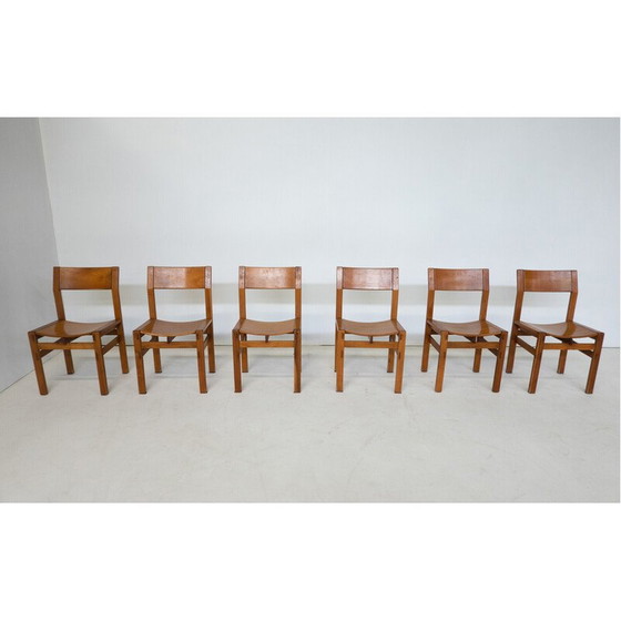 Image 1 of Set of 6 vintage chairs by Giuseppe Rivadossi, Italy 1980