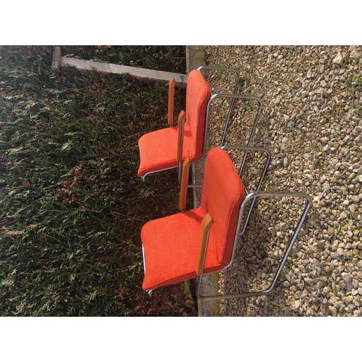 Pair of vintage MB Lounge armchairs by Marcel Breuer for Knoll