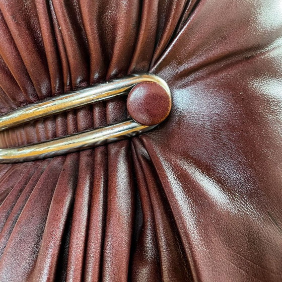 Image 1 of Vintage Soriana leather and metal sofa by Afra & Tobia Scarpa, Italy 1969