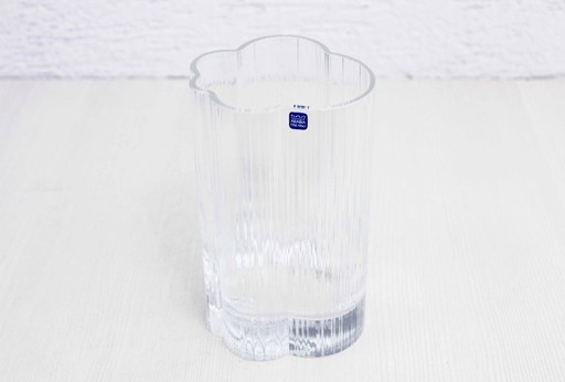 Cumulus crystal vase by Markku Salo for Nuutajarvi Arabia Finland 1970