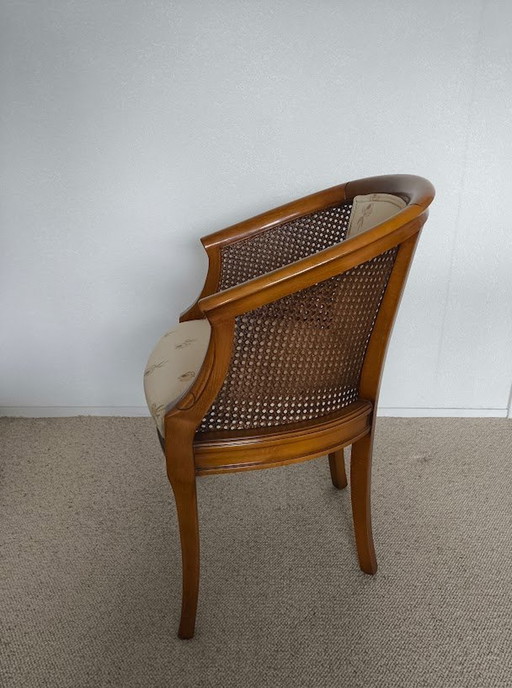 Armchair In Cherry With Webbing